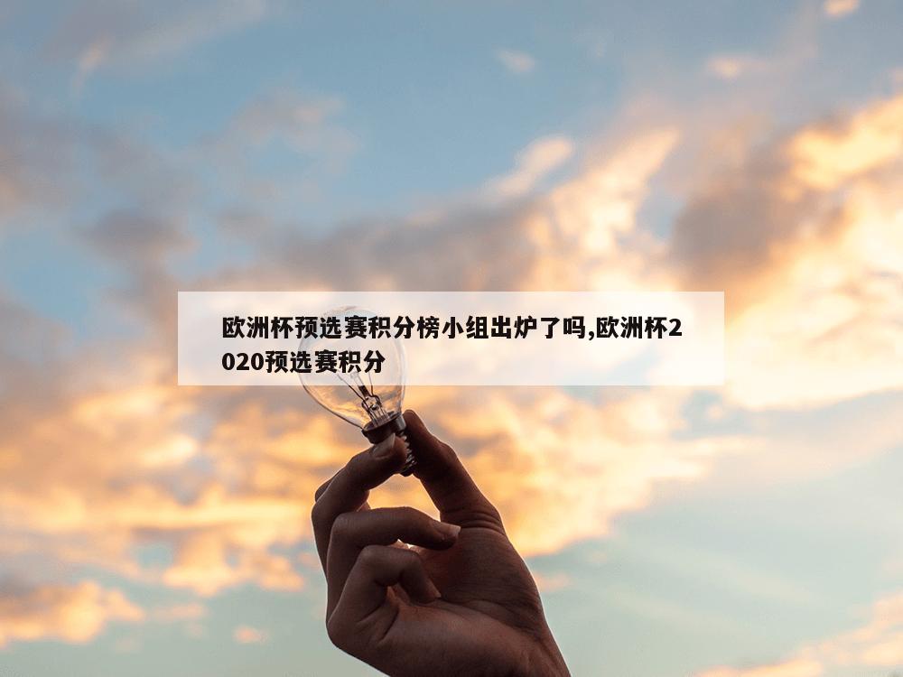 欧洲杯预选赛积分榜小组出炉了吗,欧洲杯2020预选赛积分