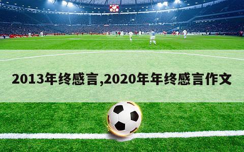 2013年终感言,2020年年终感言作文